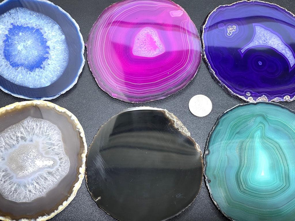 Large Round Circular Agate Slices (By The Piece)(5 - 5.5 Inches)(Size #5) Wholesale