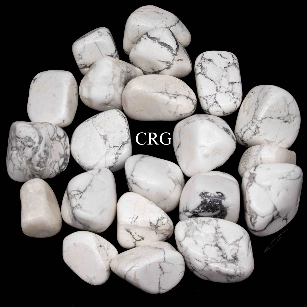 Tumbled White Howlite / 20-50mm AVG - 1 KILO LOT