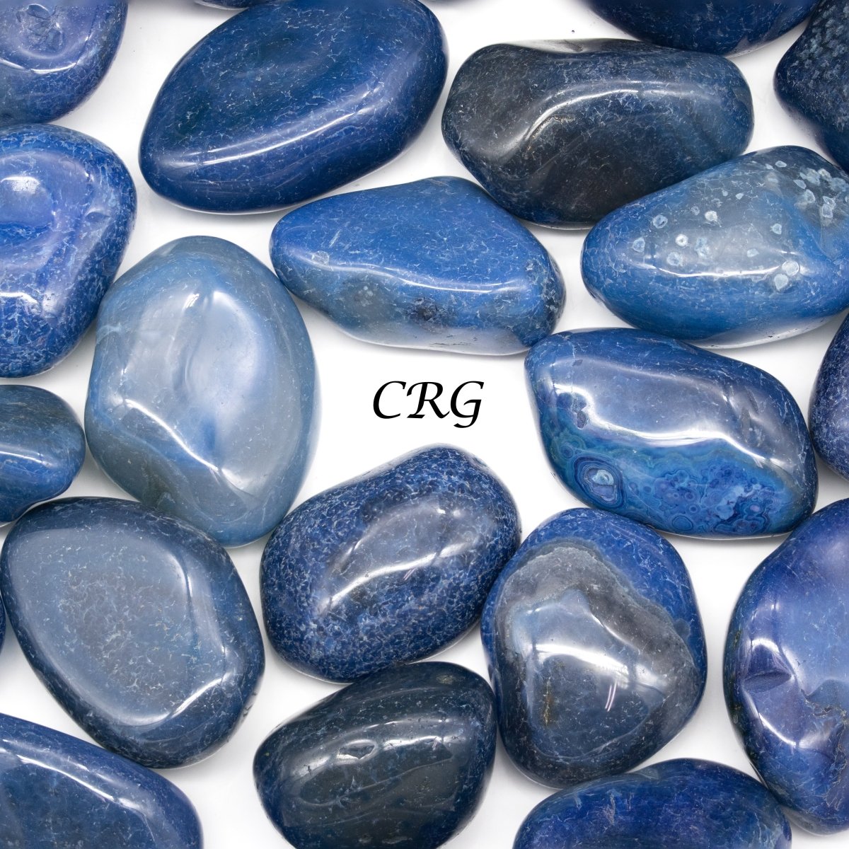 Tumbled Blue Agate / 30-40mm AVG - 1 LB. LOT