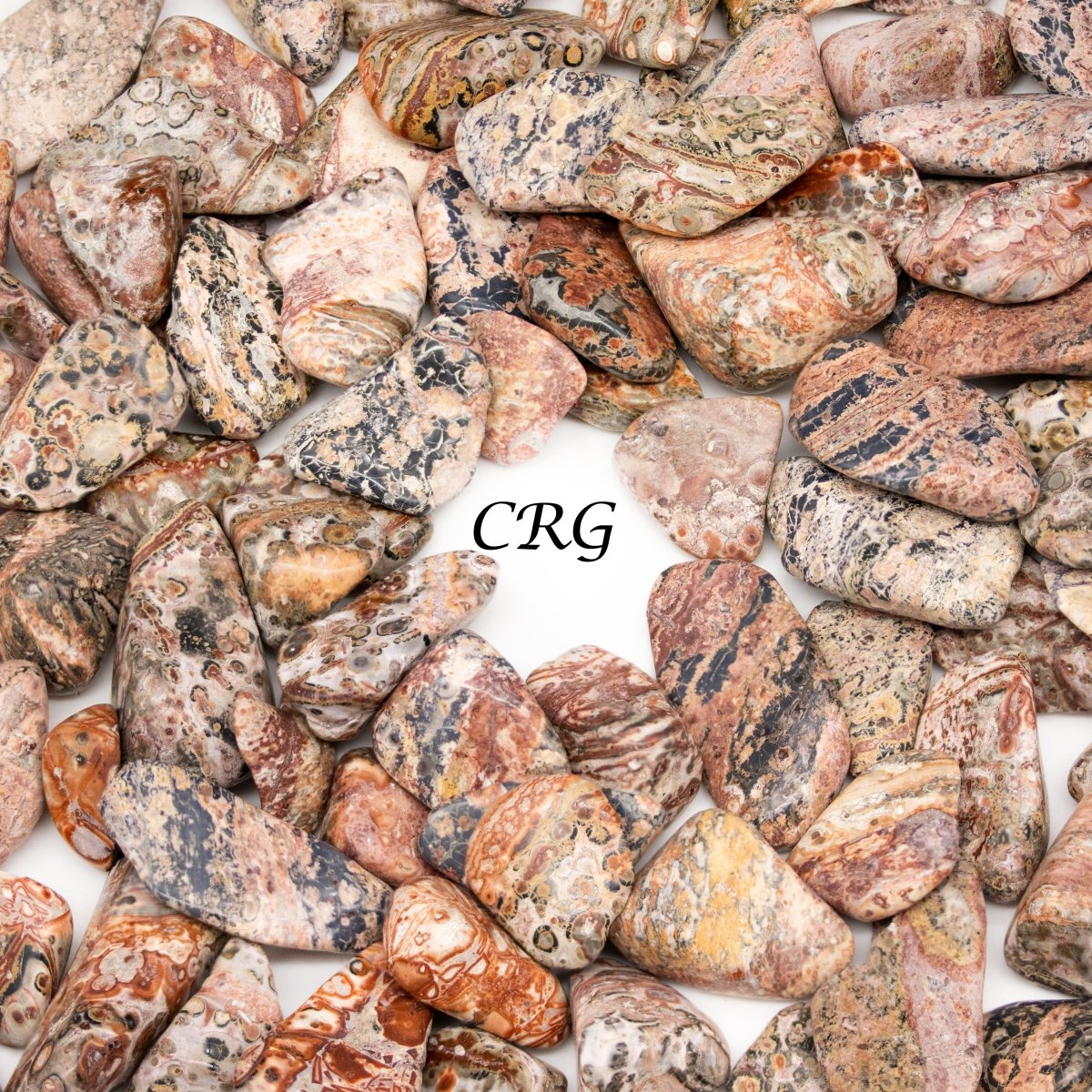 Tumbled Leopard Skin Jasper / 0.5 - 1" AVG - 1 LB. LOT