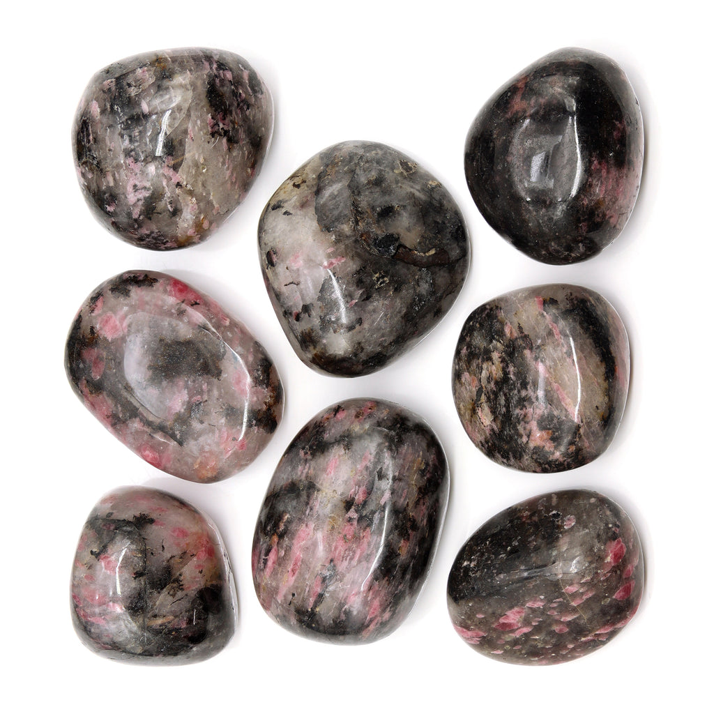Rhodonite Palm Stones / 1.25-3" AVG - 1 LB. LOT