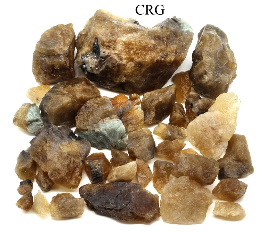 2 KILO LOT - Natural Citrine Rough Rock from Brazil / 2-6" avg