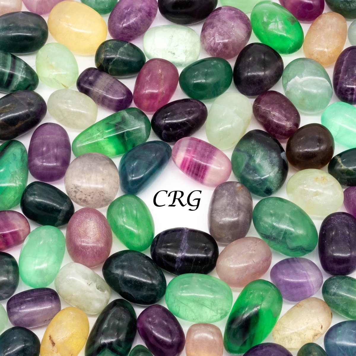 Tumbled Colorful Fluorite / 1-2" AVG - 1 LB. LOT