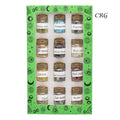 Gemstone Chips in Small Bottle (24 Pieces)(2 Sets Of 12) Assorted Crystal Confetti
