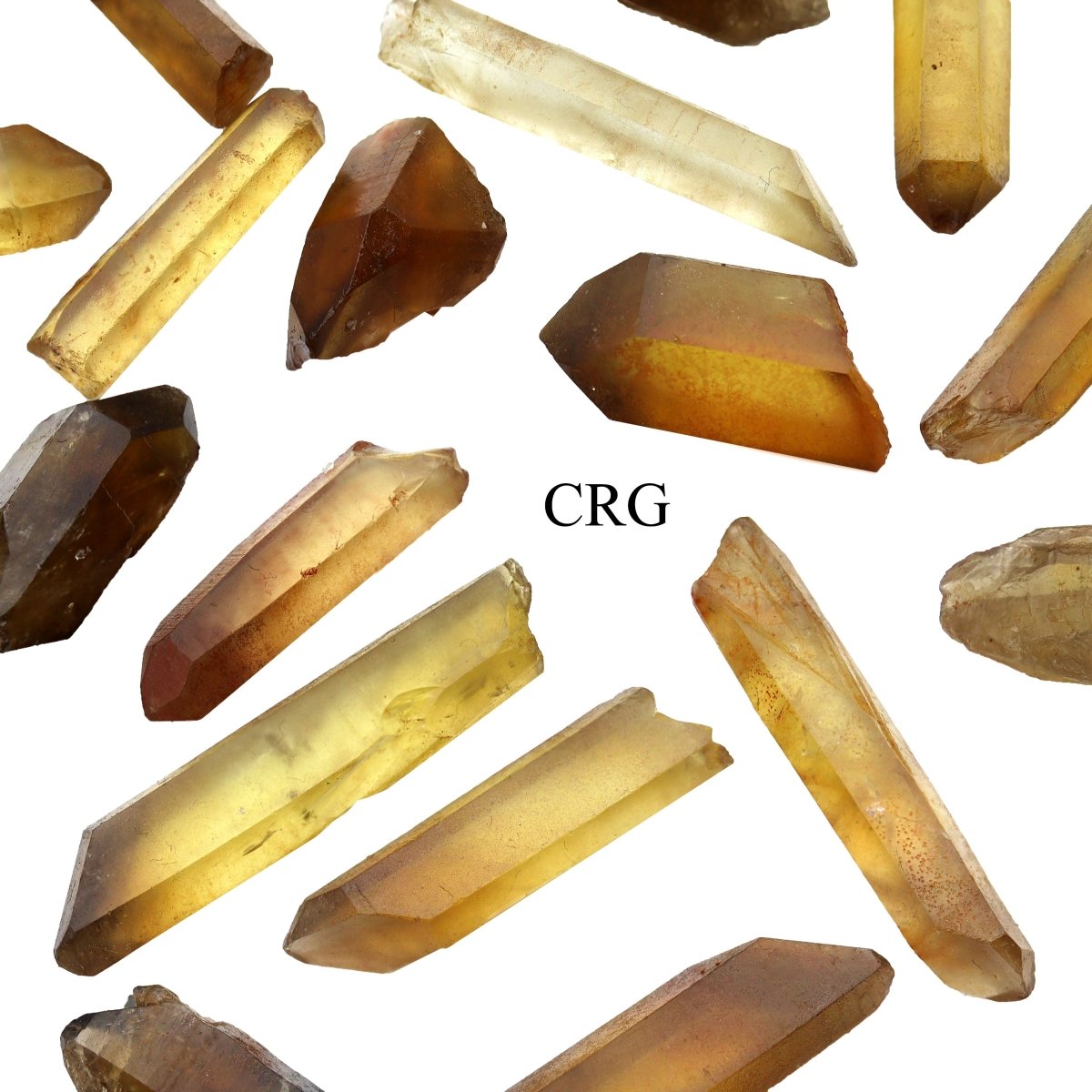 50 GRAM LOT - Natural Zambian Citrine Points / 1-9g Avg