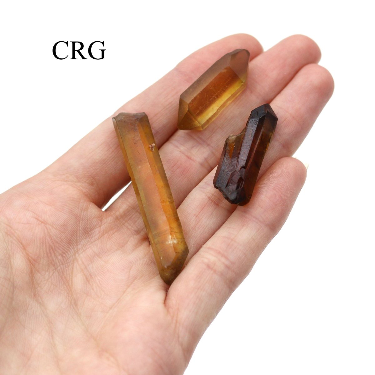 50 GRAM LOT - Natural Zambian Citrine Points / 1-9g Avg