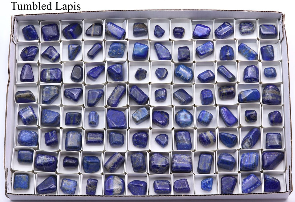 96 Piece Flat - Tumbled Lapis
