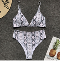 Swimwear Snake Leopard Print Printed Sexy High Waist Bikini