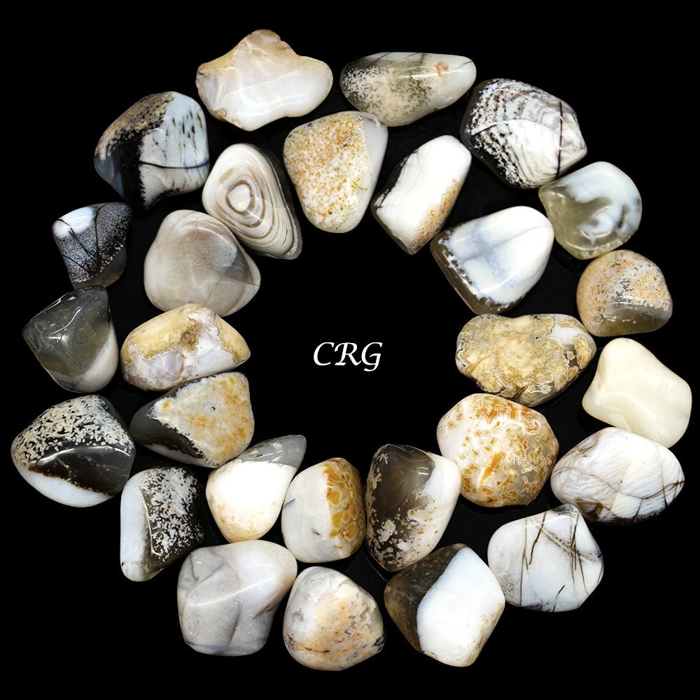 Tumbled Blue Chalcedony with Inclusions / 0.5-1.5" AVG - 1 LB. LOT