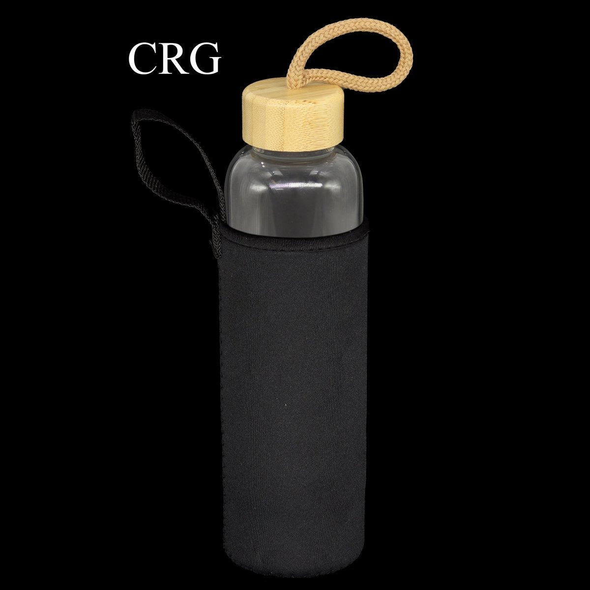 Bamboo Glass Water Bottle with Lapis Gemstones