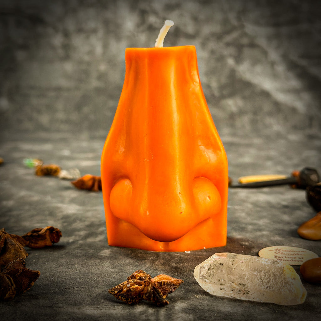 Beeswax Ex-Voto Nose Spell Candle - Clairalience, Intuition & Healing