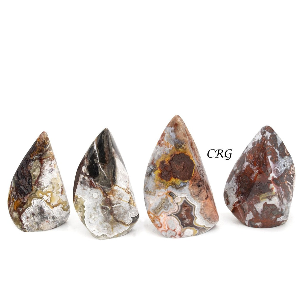 Twisted Crazy Lace Agate Flames / 2.5-3" AVG - 1 LB. LOT