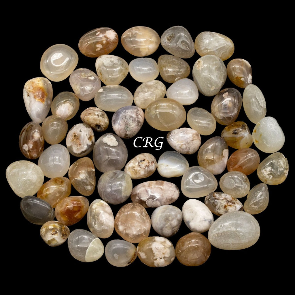 Tumbled Flower Agate / 1" AVG - 1 LB. LOT