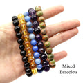 Mixed Gemstone Round Bead Stretch Bracelets (8 mm) (100 Pieces)
