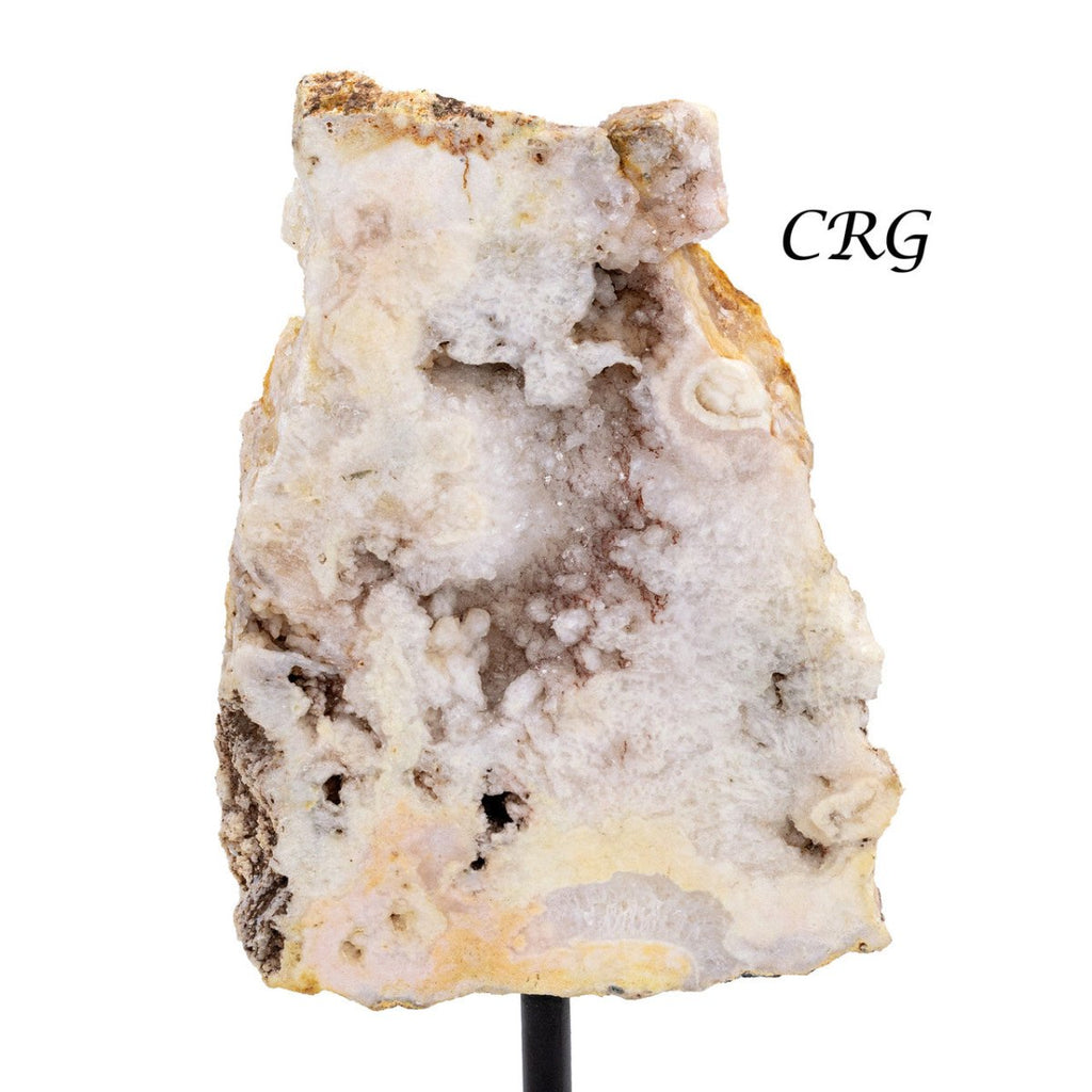 Pink Amethyst Slab with Removable Metal Base / 450-850g AVG - QTY 1