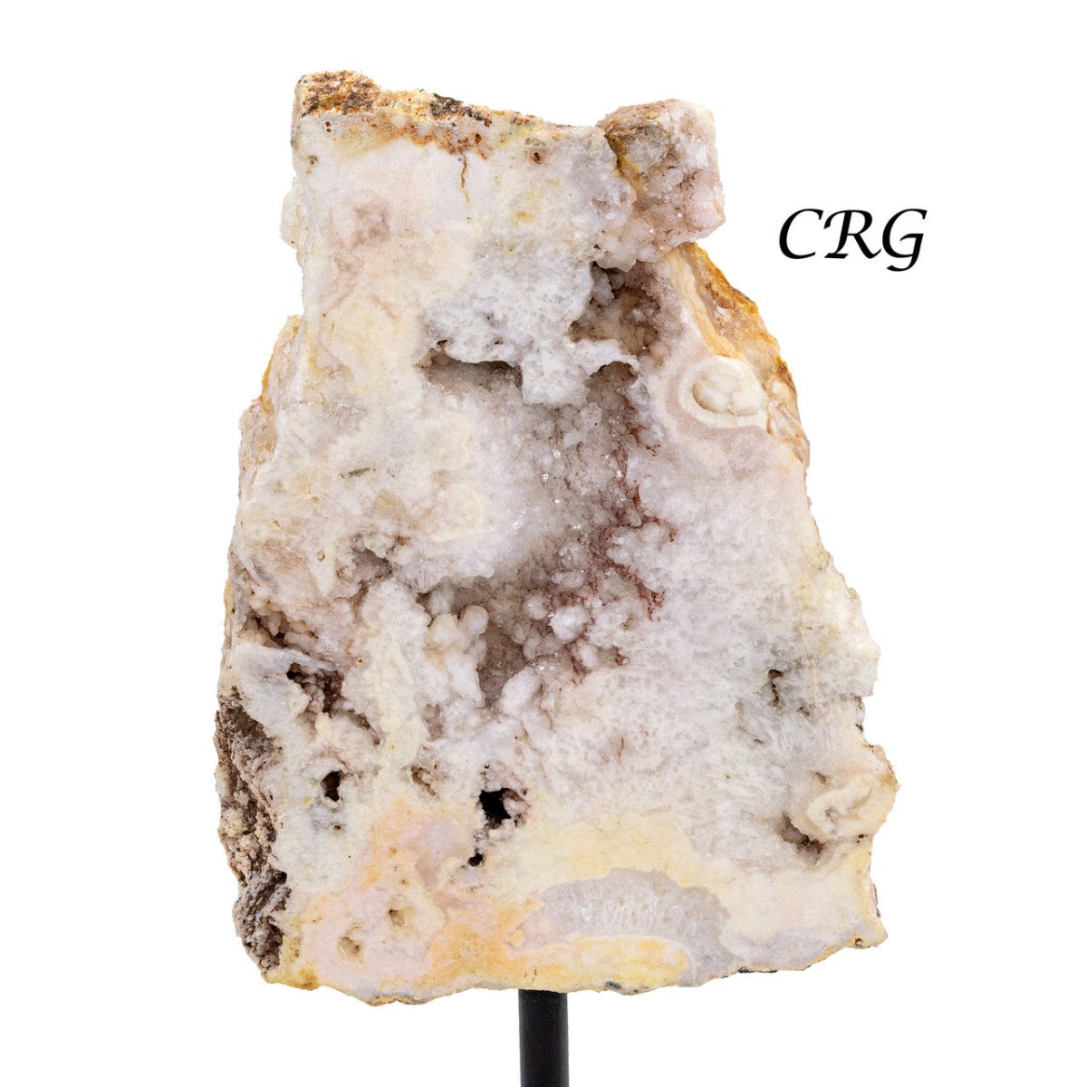 Pink Amethyst Slab with Removable Metal Base / 450-850g AVG - QTY 1