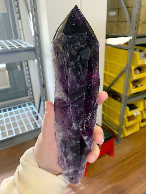 Amethyst Raw Top Polished Scepter Point (1 Kilogram) Size 7.5 to 12 Inches Crystal Mineral