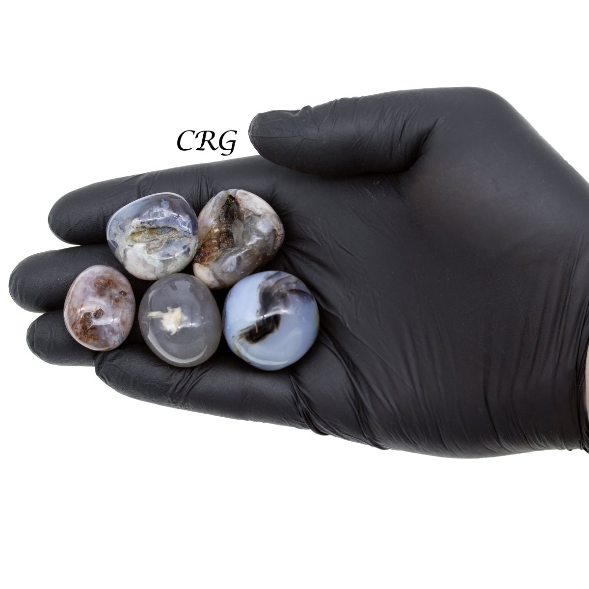 Black Flower Agate Tumble 1 LB.