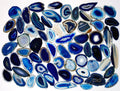 Blue Agate Slice (Size #0) (2 to 3 inches) Grade A Brazilian Agate Geode Slice