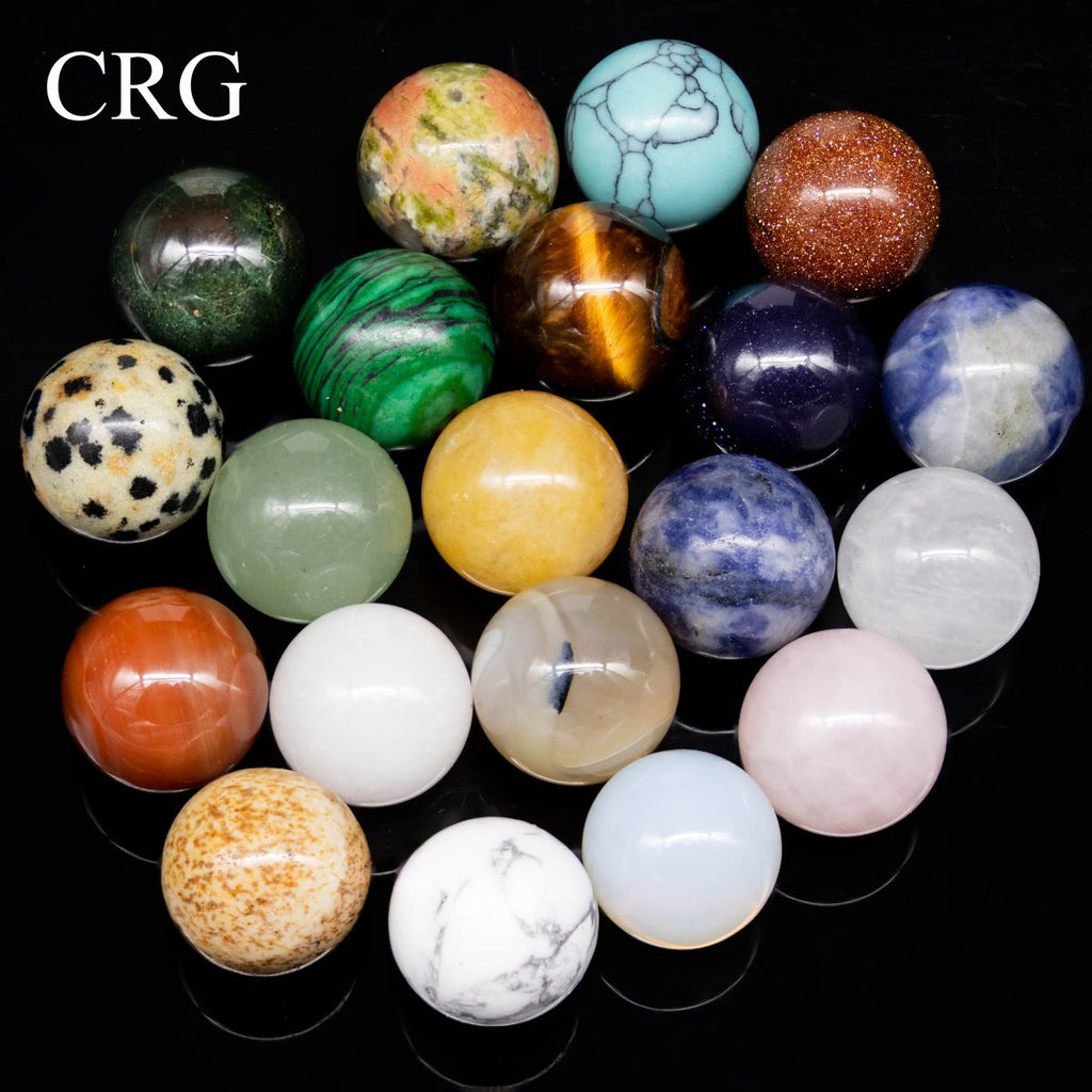 Gemstone Mini Spheres (20 Pieces) Size 20 mm Polished Gemstone Balls