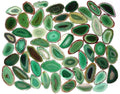 Green Agate Slice (Size #00) (1.5 to 2.5 inches) Grade A Brazilian Agate Geode Slice