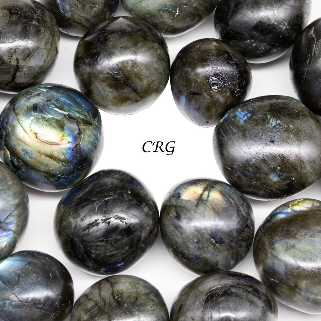 Labradorite High Flash Tumbled (1 Pound) Size 1 To 2 Inches Bulk Wholesale Lot