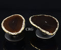 LOT OF 4 - Freeform Gold Plated BLACK Agate Phone Grip
