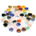 Mixed Gemstone Pocket Hearts 30mm (12 Pieces)