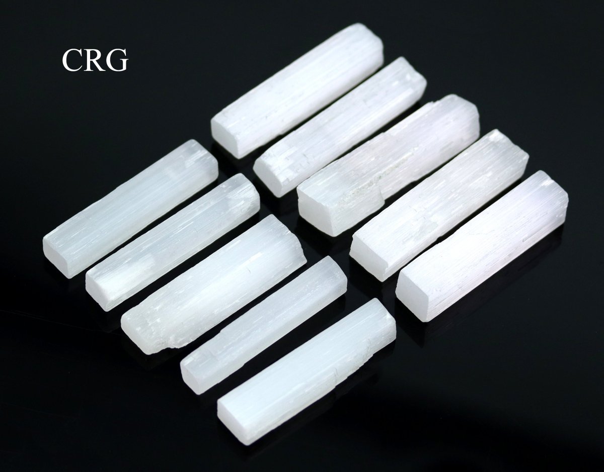 PACK OF 10 - Thick Selenite Sticklettes / 2"-3"