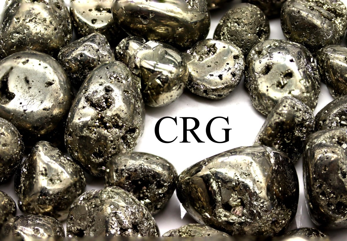 Peru Iron Pyrite Tumbled 25-35 mm (8 ounce lot)