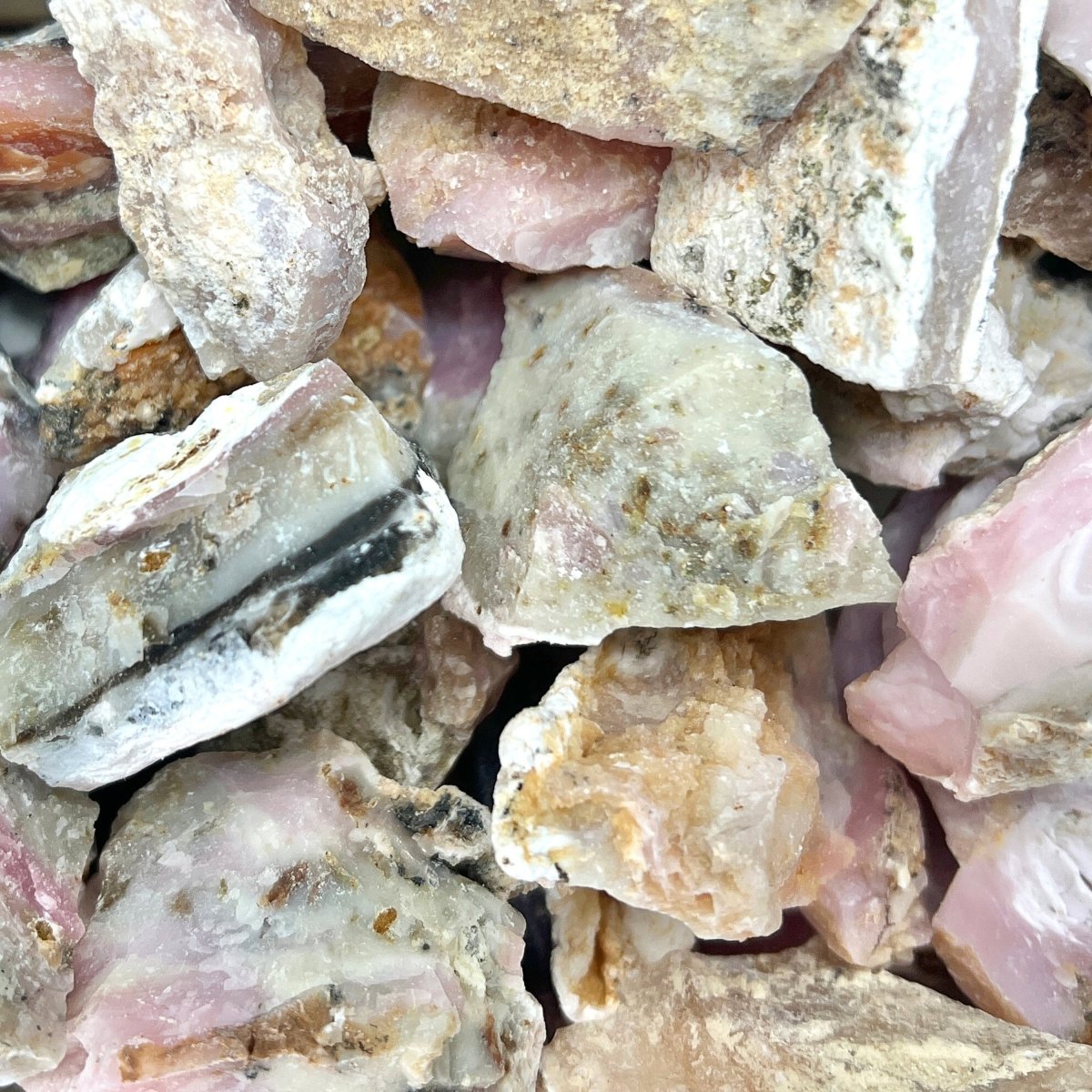 Pink Opal Rough Pieces (Size 1 to 2 Inches) Bulk Wholesale Lot Crystal