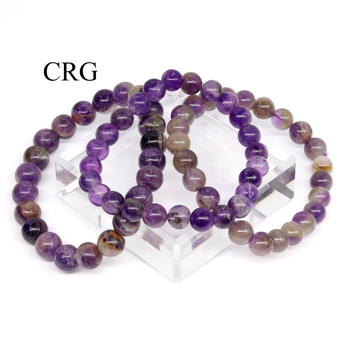 QTY 1 - Amethyst Tumbled Bead Stretch Bracelet