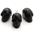 QTY 1 - Black Agate Gemstone Skull / 1.5" AVG