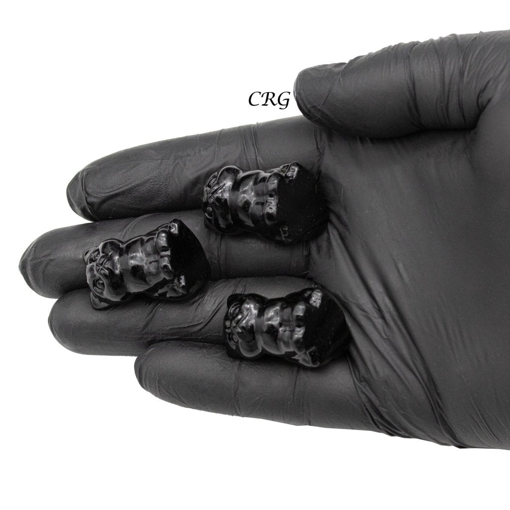 Qty 1 Black Obsidian Cat Purrfectly Carved