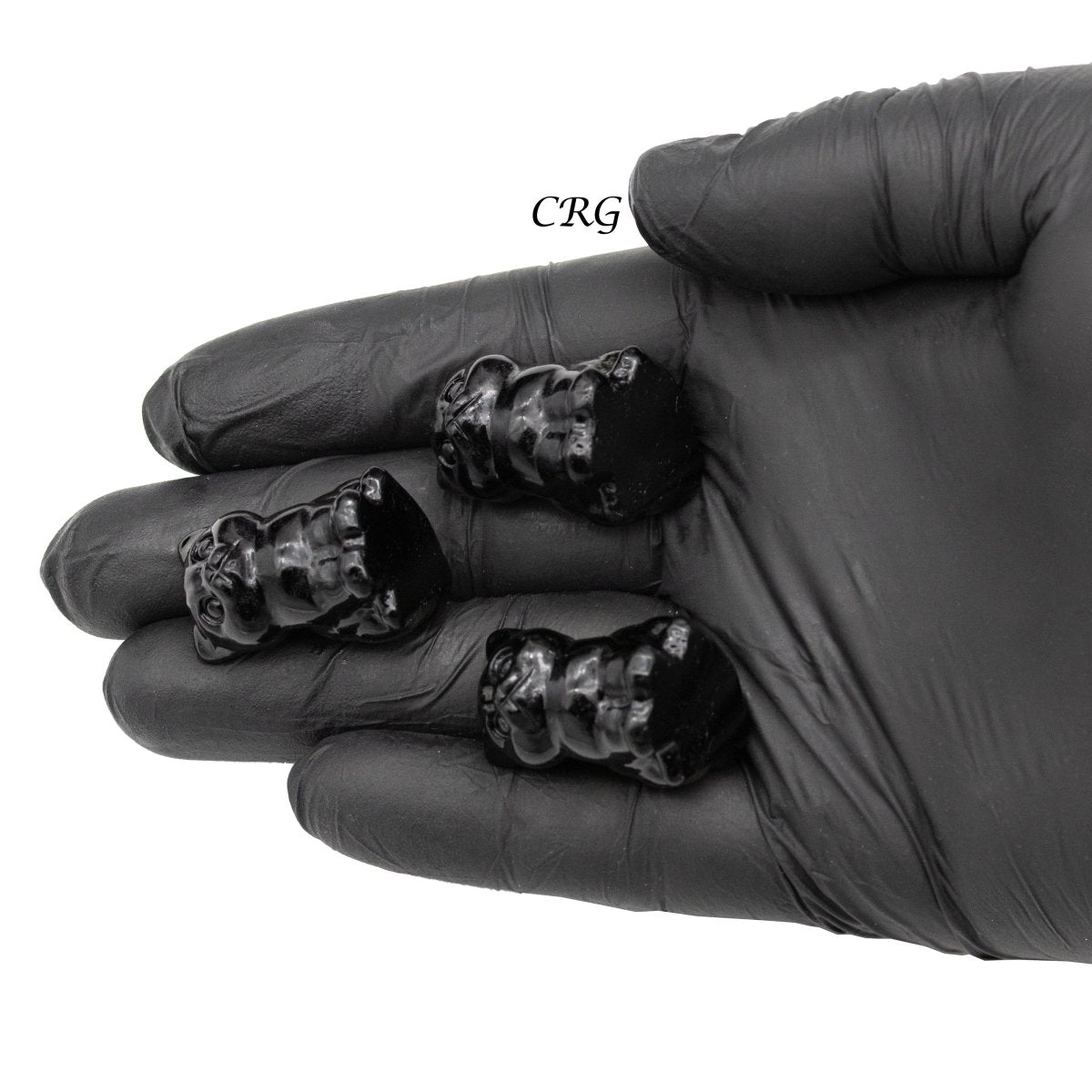 Qty 1 Black Obsidian Cat Purrfectly Carved