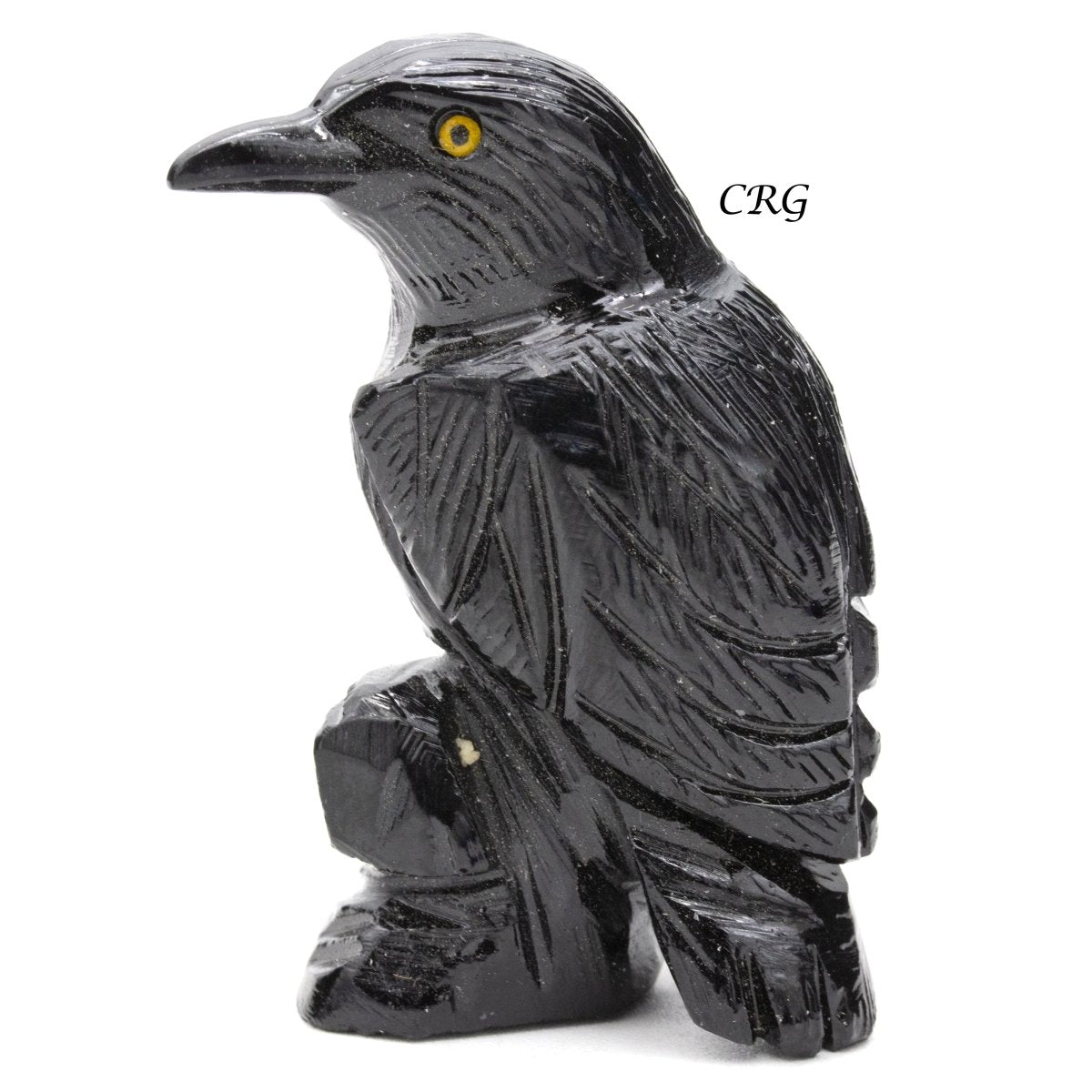 Qty 1 - Black Obsidian Raven