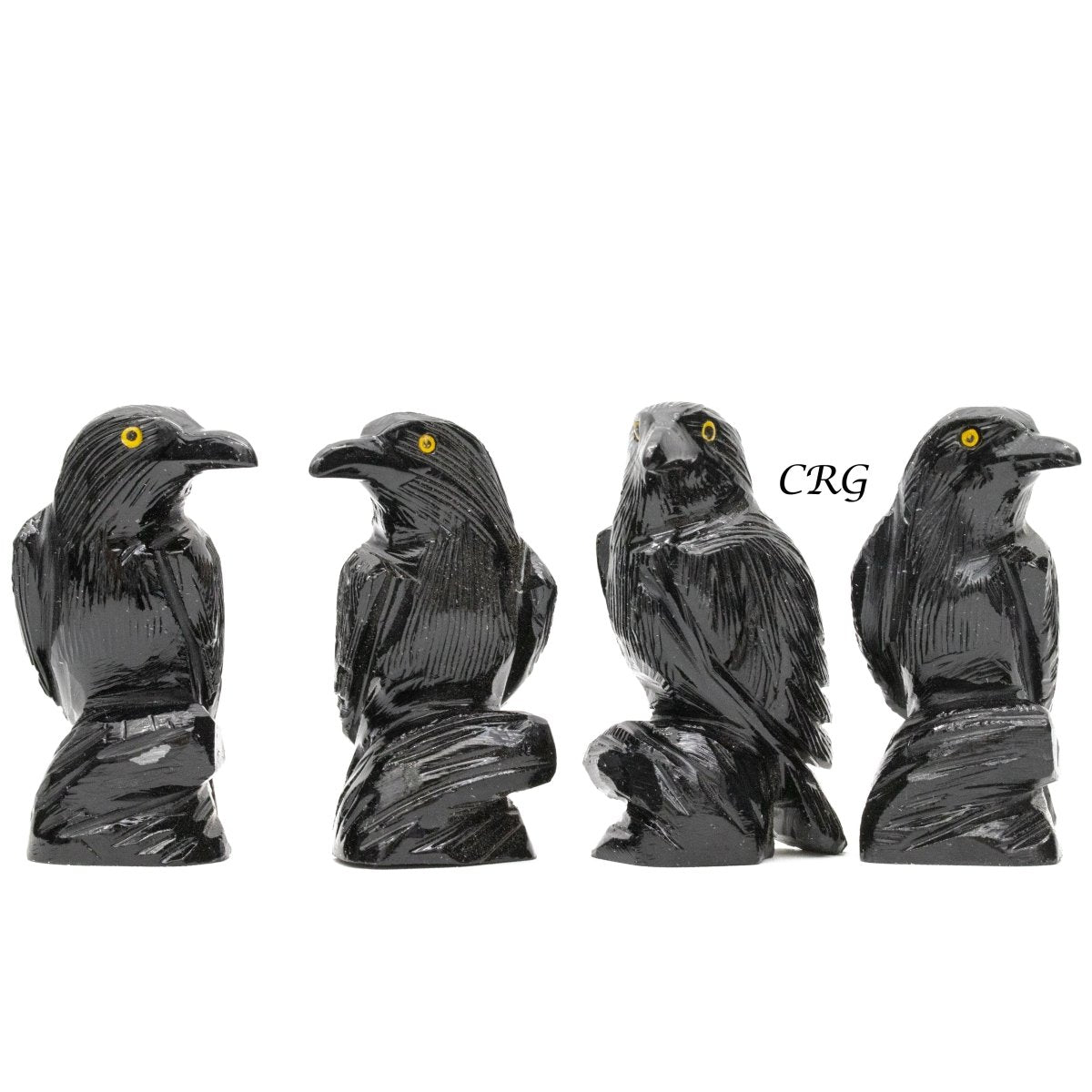Qty 1 - Black Obsidian Raven