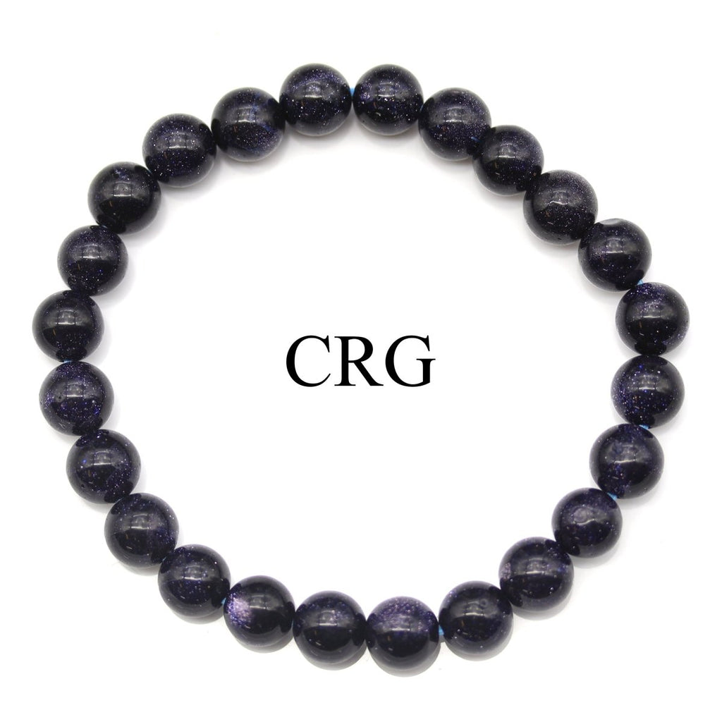 QTY 1 - Blue Goldstone Stretch Bracelet / 8mm AVG