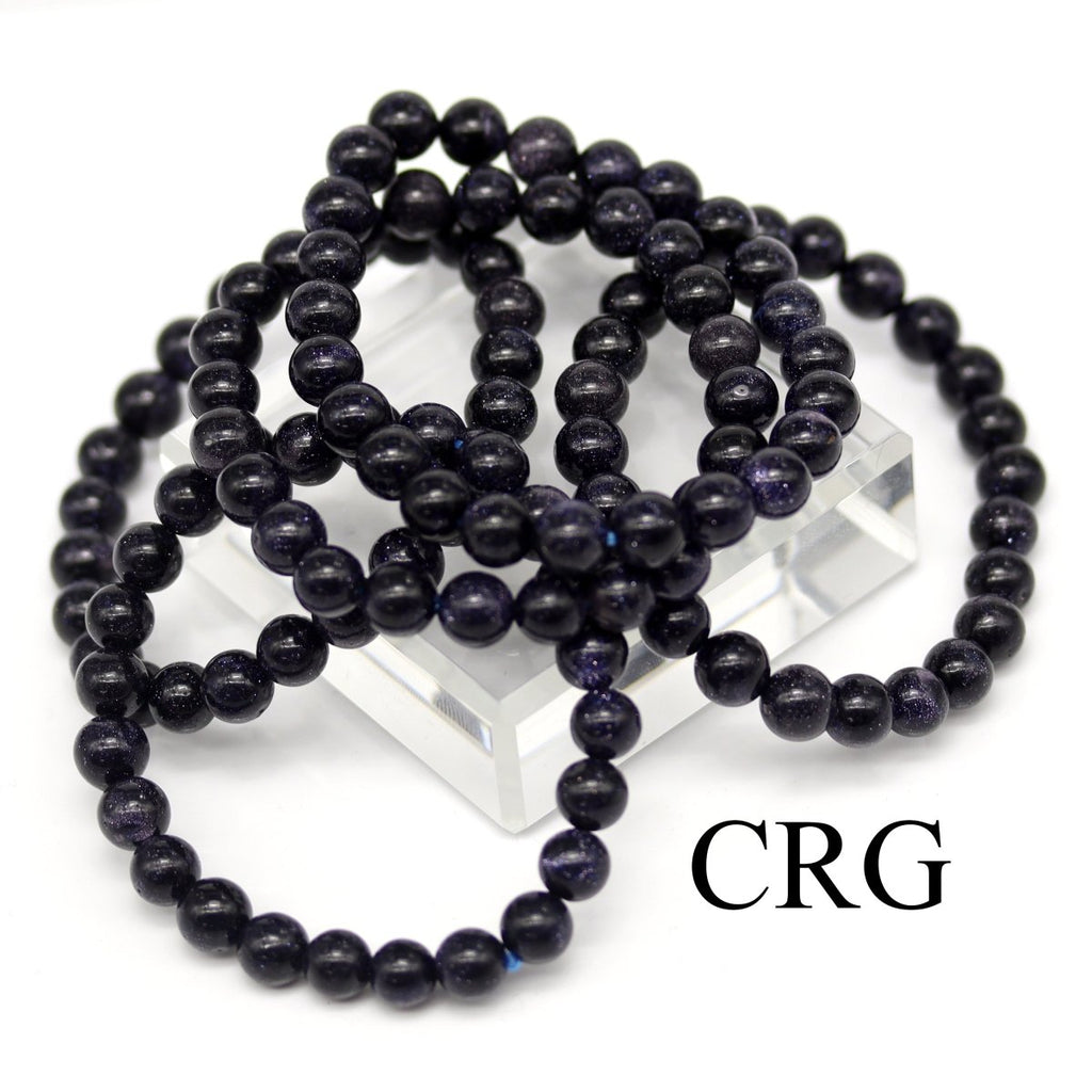QTY 1 - Blue Goldstone Stretch Bracelet / 8mm AVG