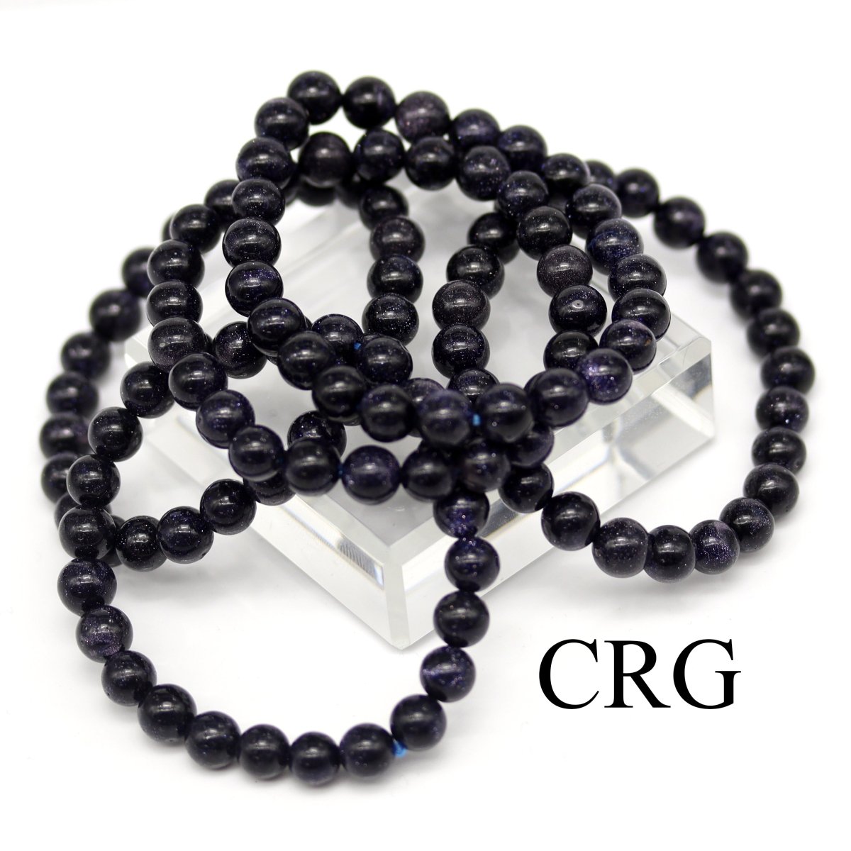 QTY 1 - Blue Goldstone Stretch Bracelet / 8mm AVG