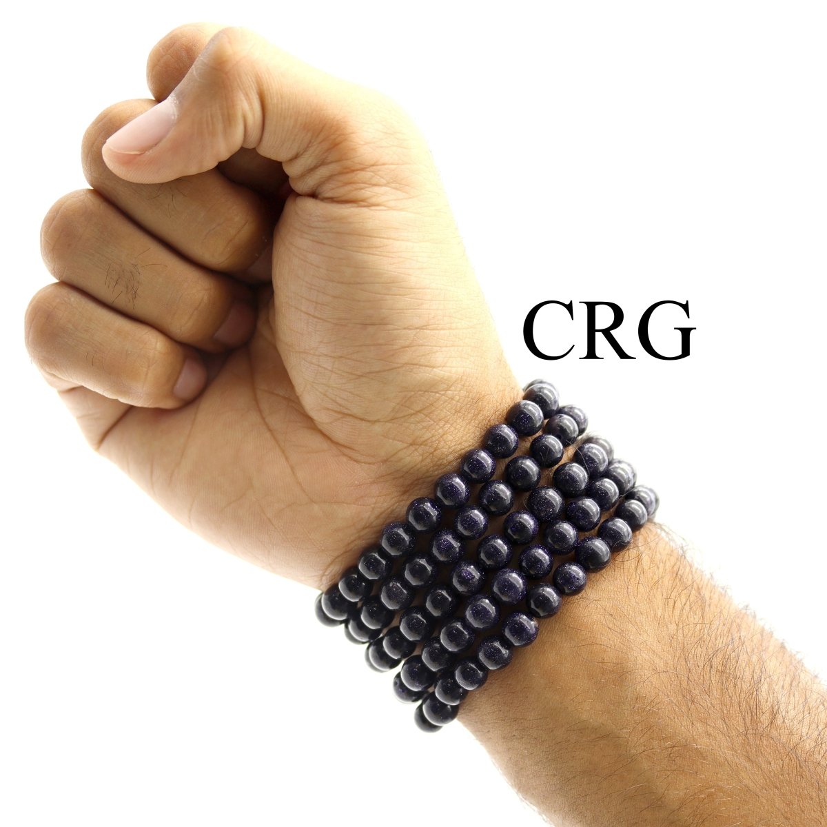 QTY 1 - Blue Goldstone Stretch Bracelet / 8mm AVG
