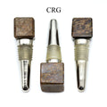 QTY 1 - Bronzite Gemstone Cube Bottle Stopper / 1" AVG
