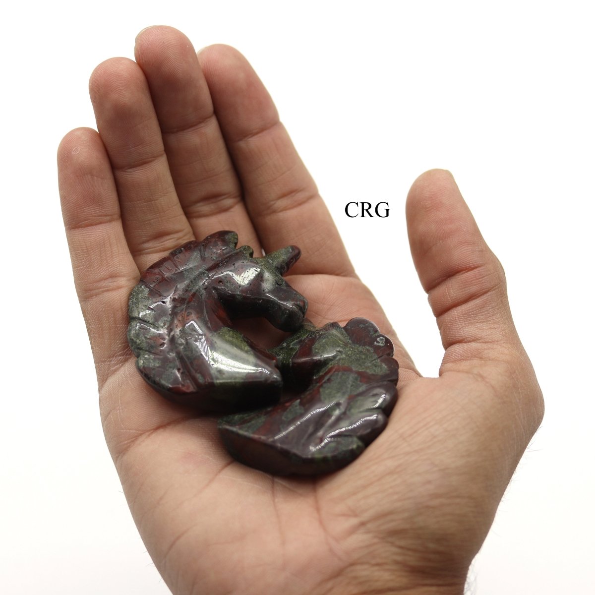 QTY 1 - Dragon's Blood Jasper Gemstone Unicorn / 2" AVG