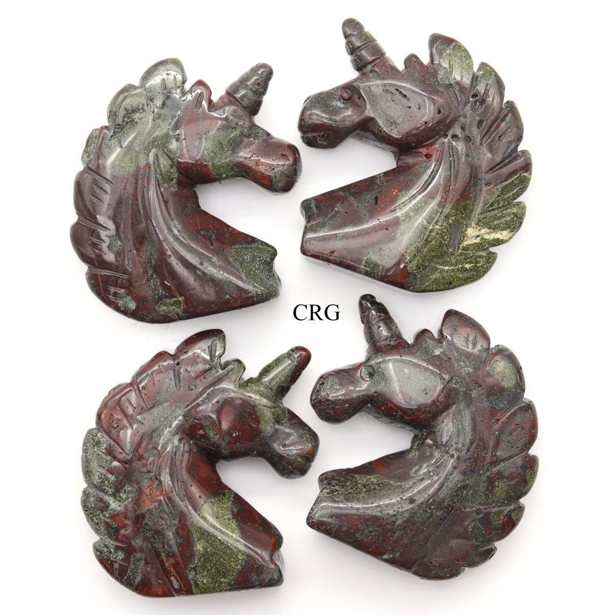 QTY 1 - Dragon's Blood Jasper Gemstone Unicorn / 2" AVG