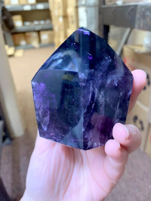 QTY 1 - Fully Polished Extra Quality Amethyst Tower (100 - 199 GRAMS) avg