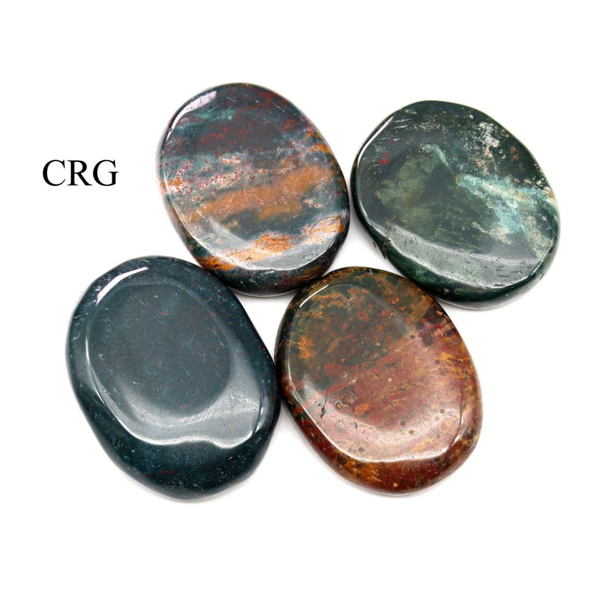 QTY 1 - Green Bloodstone Palm Stone / 2" Avg
