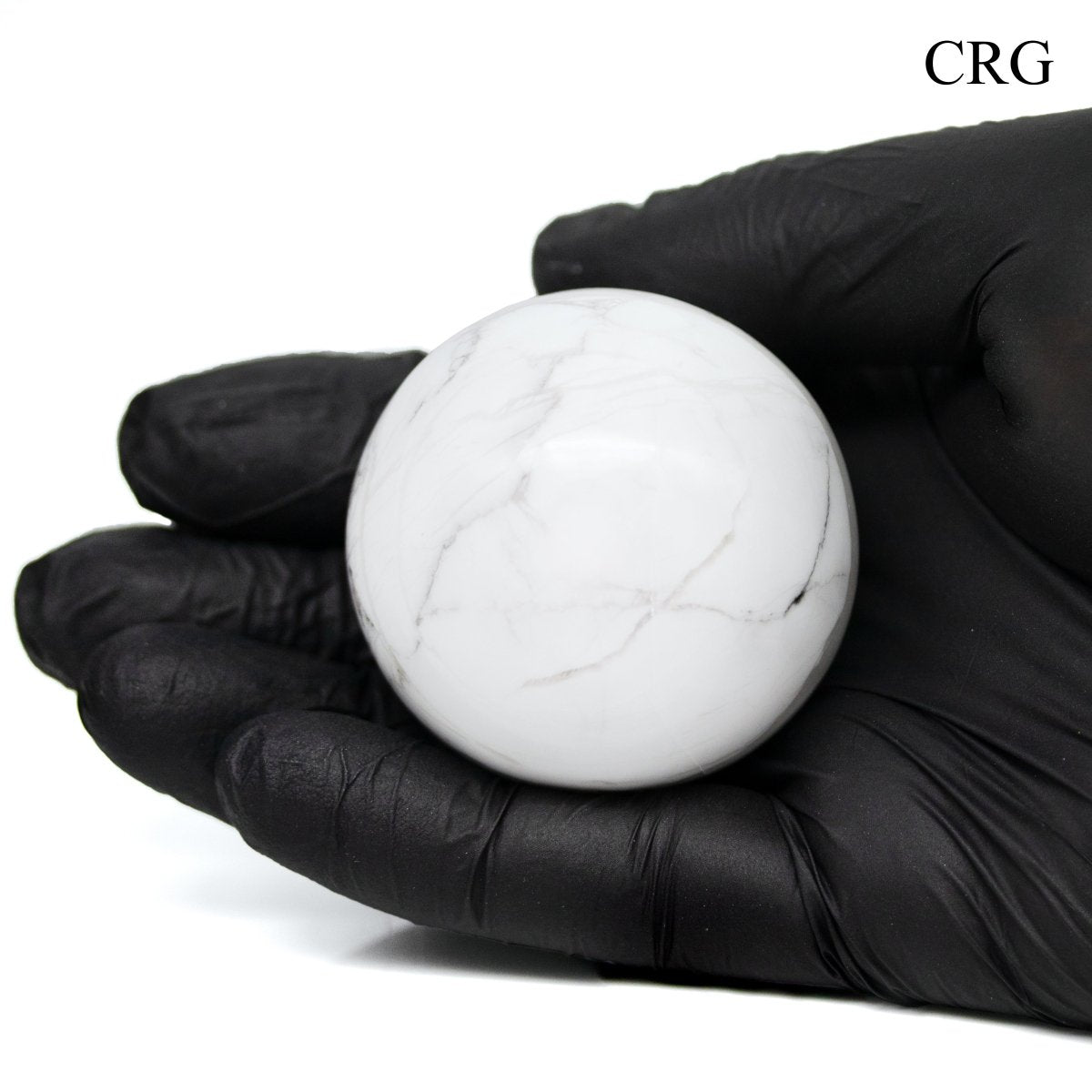 QTY 1 - Howlite Gemstone Sphere / 40-50mm AVG