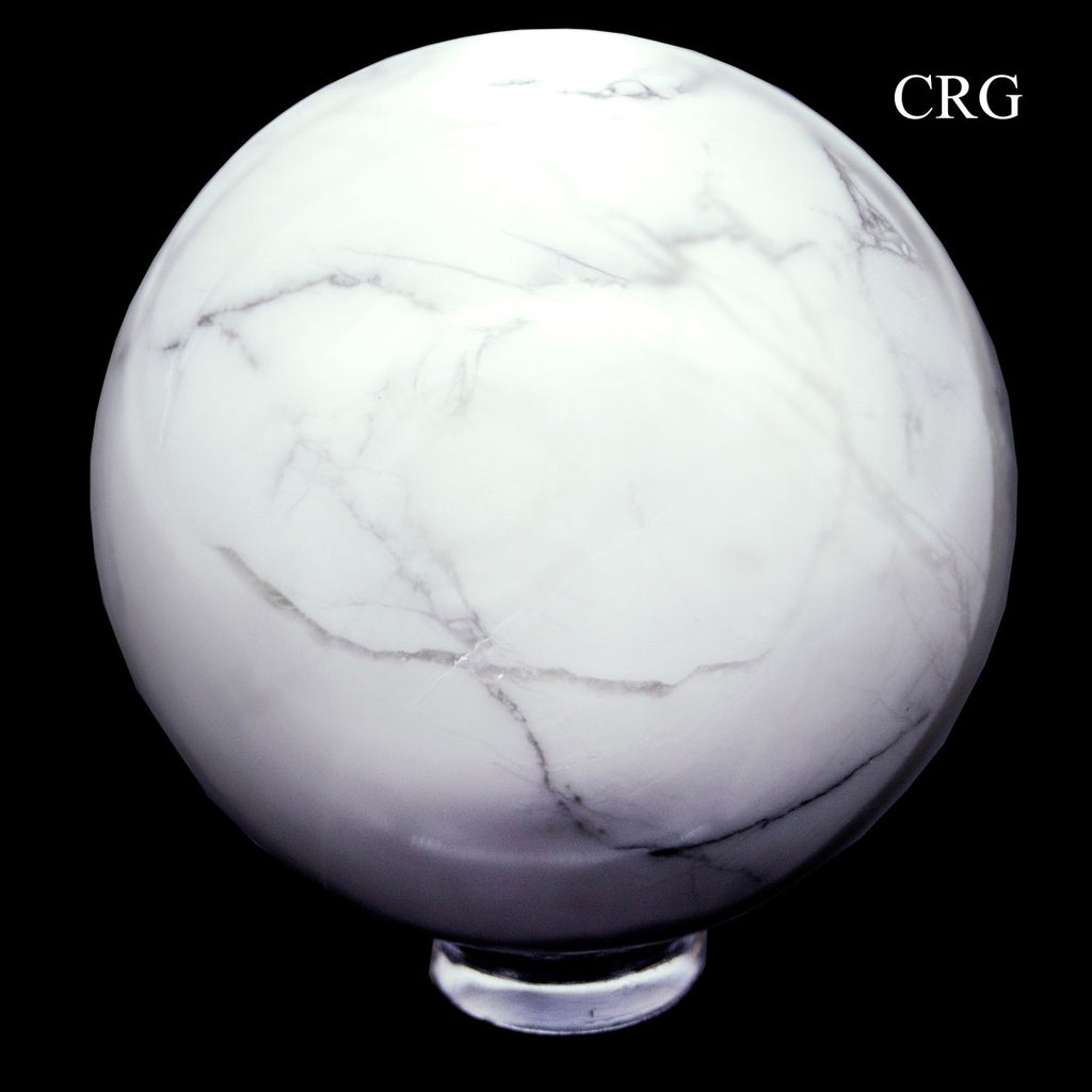 QTY 1 - Howlite Gemstone Sphere / 40-50mm AVG