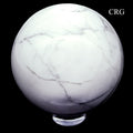 QTY 1 - Howlite Gemstone Sphere / 40-50mm AVG