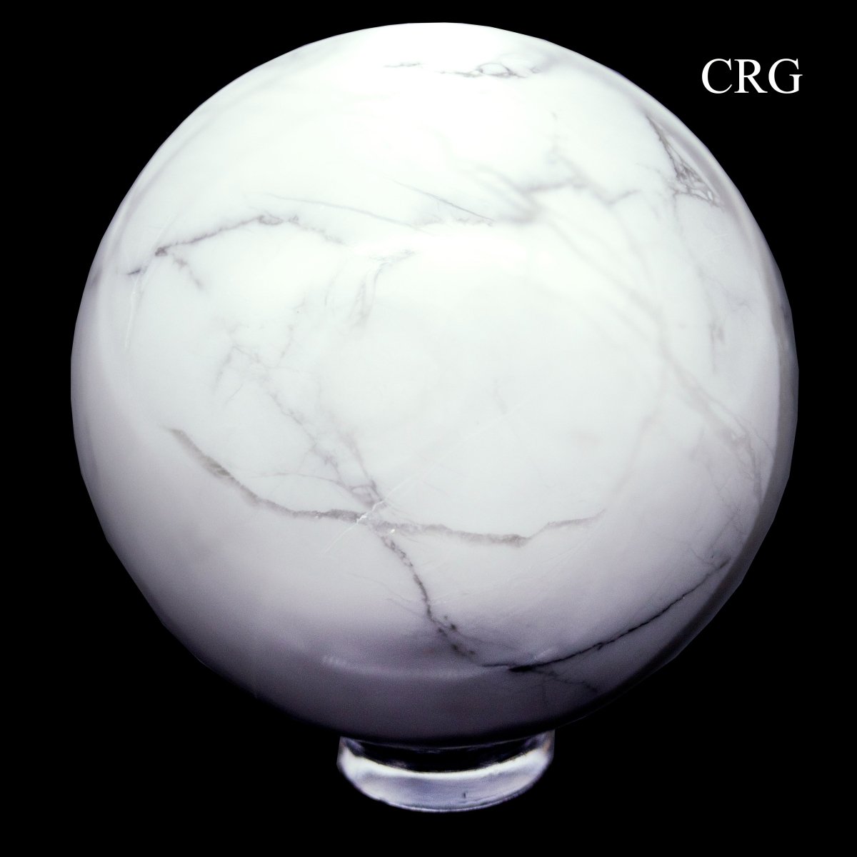 QTY 1 - Howlite Gemstone Sphere / 40-50mm AVG